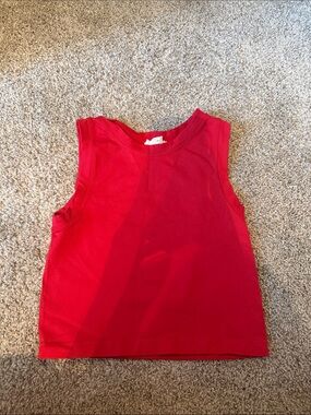 Moa Moa Bright Red Sleeveless Tank Top